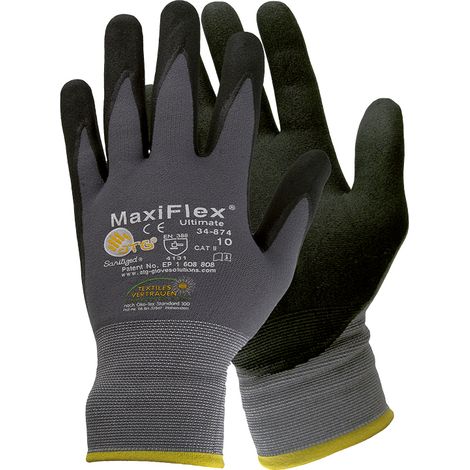 GOEBEL - 12 x Gants – gants de travail – gants de montage – Taille 8 (M) Maxiflex Ultimate 2440