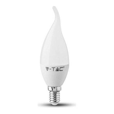 Lampada A Led E14 CF37 5,5W Freddo 6400K Forma Candela Fiamma Colpo Di Vento SKU-119