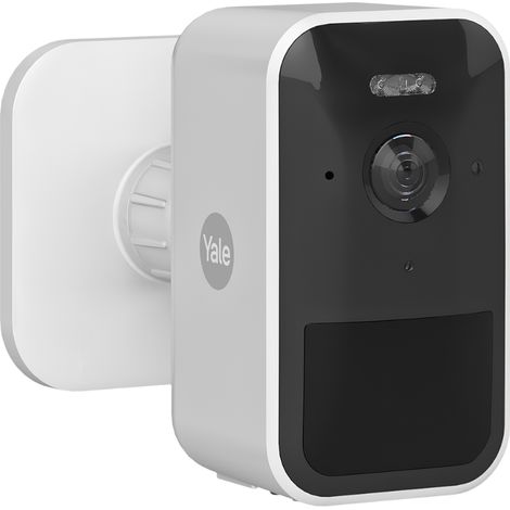 YALE Telecamera smart da esterni SV-OC-1A-W Bianca, Visualizzazione live Full HD, Audio bidirezionale, Visione notturna, Faretto a Led, gestione tramite App YALE Home