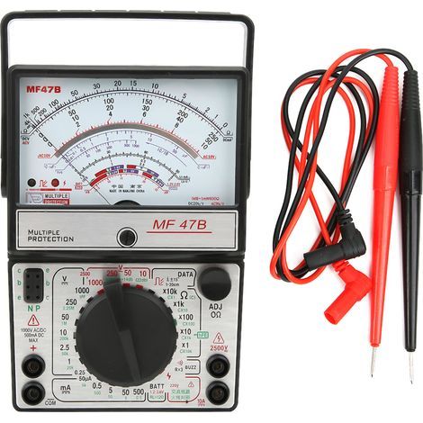 MF47B Digitalmultimeter mit LCD-Anzeige, misst Wechsel- und Gleichspannung, Stromstärke und Widerstand (1/5)