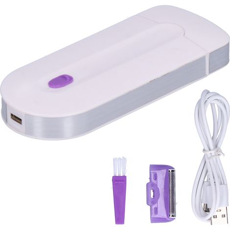 Kabelloser elektrischer USB-Epilierer mit schmerzfreiem Blaulicht für Beine, Arme und Achseln – für Männer und Frauen (1/5)