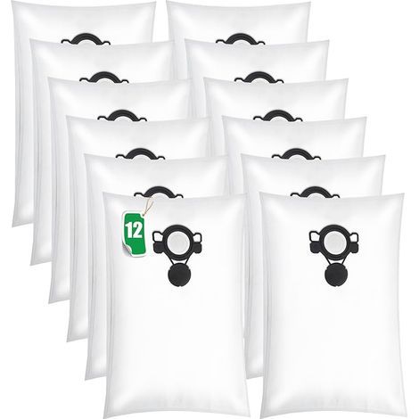 12x Sacs d'Aspirateur Compatibles avec Nilfisk Alto Aero 20/21/25/26/31/VL200/Compatibles avec MAKITA VC2010L/VC2511L/VC2512L/VC3011L/Type DSM 42 Sacs en Tissu Non Tissé (1/5)