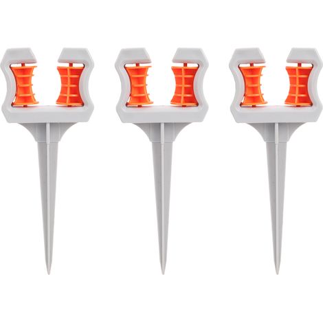 Lot de 3 guides de tuyau d'arrosage avec piquets, en ABS antirouille, pour pelouse et jardin extérieur (1/5)