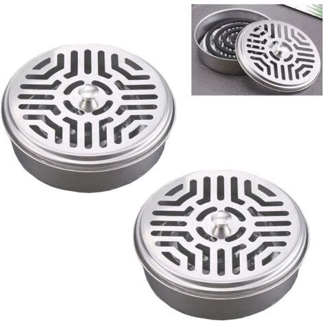 2 Pièces Supports en Spirale de Moustiques en Acier Inoxydable, pour Bobines de Moustiques, Support Spirale Anti Moustique Bobine, pour Maison, Jardin, Camping, Pêche, Voyage, Extérieur (1/5)