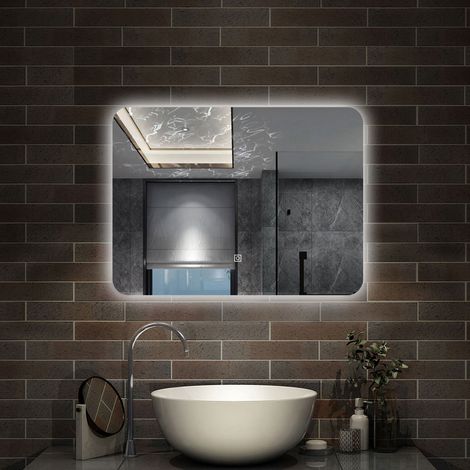 AICA - Specchio con led 80X60cm.Touch + Dimmerabile + Funzione Memoria (1/4)