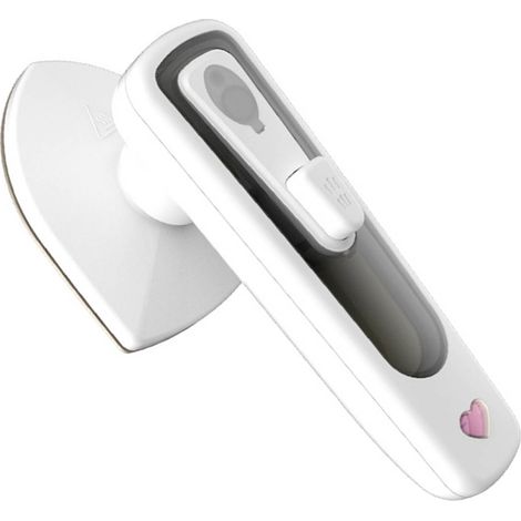 Fer à repasser vapeur portable mini et compact pour vêtements, idéal pour les voyages et la maison, blanc, prise européenne. (1/5)