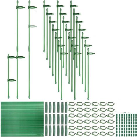 Soporte Para Plantas - Ajustable Hasta 30 Cm - Para Tomates Pepinos Orquideas Judias Y Guisantes - Plástico Resistente - Pack De 20 Unidades (1/5)