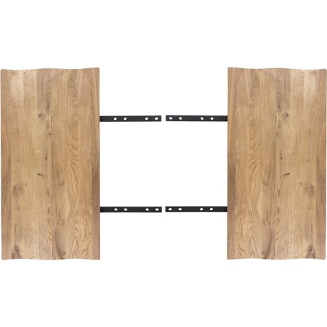 CALVI- Lot de rallonges (2x50cm) chêne pour tables 140/200/240 cm (1/3)