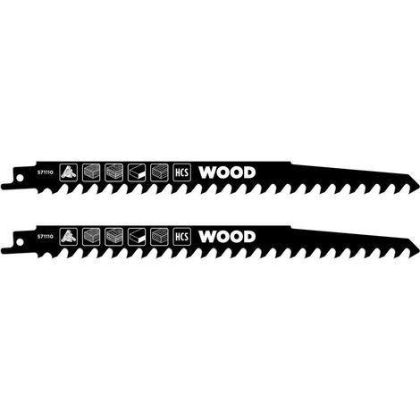 kwb Säbelsägeblatt für Holz, 240 mm (geeignet für Kaminholz, Hartholz und Sperrholz, flexibles HCS-Stahlmaterial, gehärteter Stahl, präzisionsgeschliffenes Sägeblatt, grobe Zahnung, ½ Universalschaft (1/2)