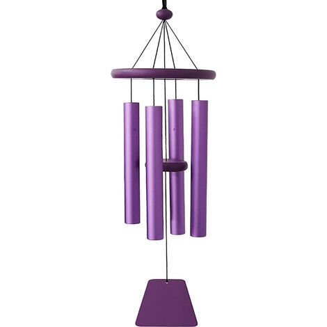 Carillons éoliens d'extérieur pour la maison, le patio, le jardin, l'intérieur et l'extérieur (violet)
