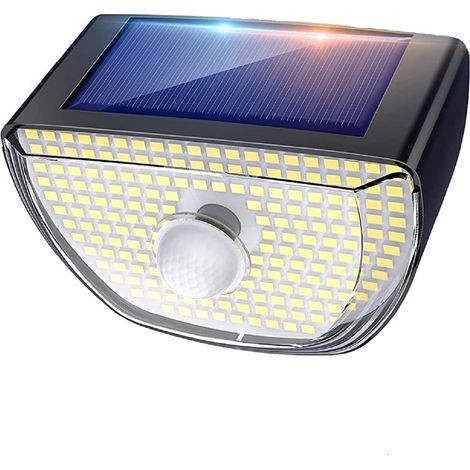 Projecteur solaire d'extérieur, 200 LED, avec détecteur de mouvement, indice de protection IP65, éclairage extérieur avec capteur. (1/5)