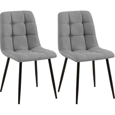 2er Set Esszimmerstuhl Tilde grau Stoff (1/5)