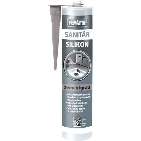 Primaster Sanitär Silikon zementgrau 310 ml Dichtstoff