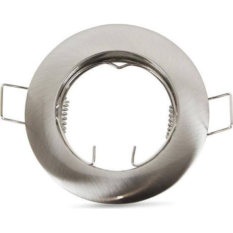 Collerette downlight pour ampoule GU10 / MR16 - Coupe Ø62 mm - Argent (1/5)