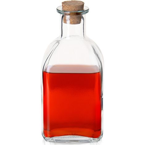Glasflasche mit Korken für Likör, Saft, Olivenöl, klassisch, auslaufsicher, 270 ml