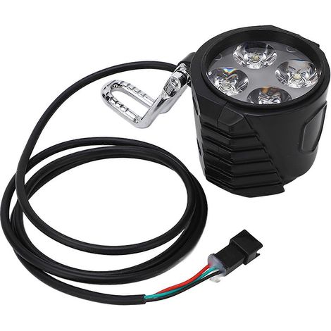 Phare avant universel 10 pouces pour trottinette électrique 12/72 V, klaxon et phare pour vélo électrique, accessoires de cyclisme (1/5)