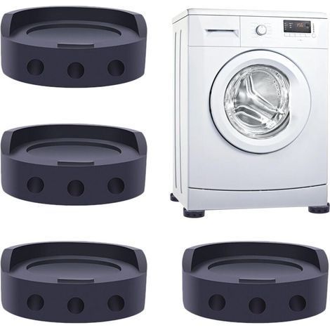 4 pièce Coussinets de pieds absorbant les chocs pour machine à laver, base de réfrigérateur, tapis antidérapants en caoutchouc, rehausseurs de meubles (1/4)