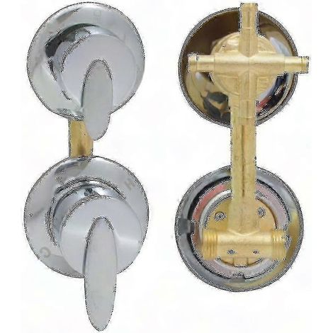4-Wege-Duscharmatur aus Messing, Duschkabinenarmatur, Wandarmatur für Badezimmer, Chromoberfläche, Modell H (1/5)