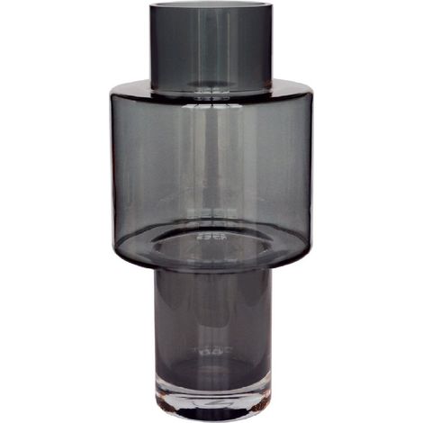 Vase en Verre Soufflé à la Bouche , Décoration de Table et Buffet - Gris - PANGIVO (1/3)