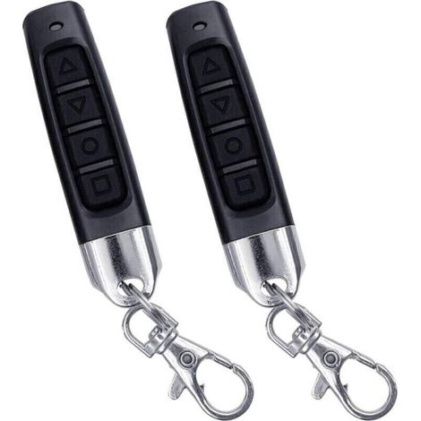 2pcs Telecommande Universelle Portail, Codes Fixes et Codes d'apprentissage, Clonage Télécommande 433 MHz, Adaptée aux Portes de Garage, Télécommande Universelle sans Fil Porte clés Duplicateur (1/5)