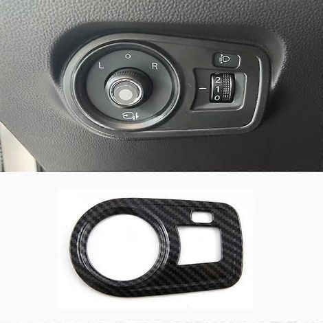 Cadre de garniture autocollant pour interrupteurs de phares en fibre de carbone ABS pour MG4 EV2022-2024 (1/4)