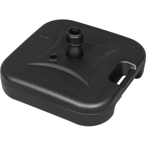 WOLTU Basamento Ombrellone Riempibile fino 24kg per Pali Ø 32-38 mm, Nero