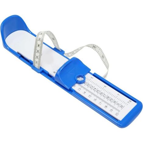 Fußmessgerät, 80–200 mm, Fußmessgerät für Babys, Kleinkinder, Junior, genaues Schuhmaß, Lineal, Einkaufshilfe für den Schulanfang (blau) (1/5)