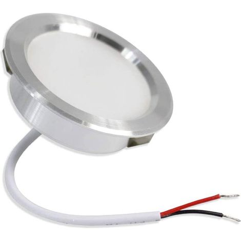 Faretto led 3 watt ad incasso rotondo luce naturale 4000 k opaco con bordo argento (1/4)