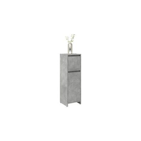 Armoire de salle de bain Gris béton 30x30x95 (1/5)