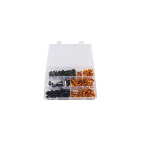 Ede Jeu de 198 vis pour carénage de moto couleur or (1/2)