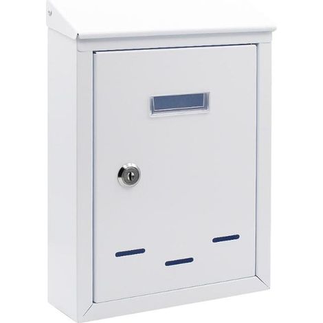 WURKO buzon metal exterior blanco pw178 , Buzón para exteriores blanco Wurko Buzón para exteriores fabricado en metal esmaltado en color blanco confiriendo resistencia a la int (1/3)