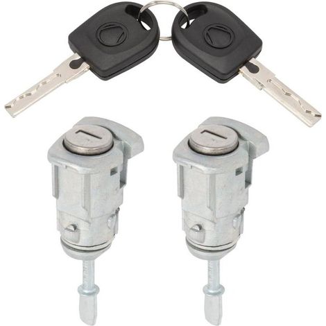Cylindre de serrure pour Golf IV Bora Fabia 604837167 604837168 - Clé de serrure de porte - Noyau de serrure de sécurité de véhicule gauche + droite