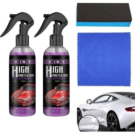 Revêtement de Voiture Rapide 3 en 1 Haute Protection Agent de Remise à Neuf de pièces en Plastique Spray de Ver PORTIERE DE VOITURE (1/5)