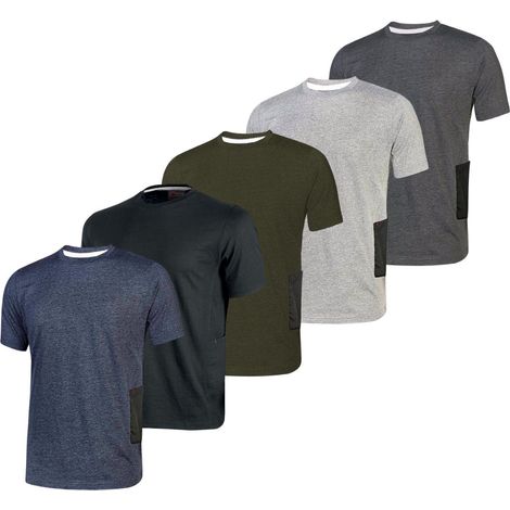T-shirt da lavoro Road slim-fit U Power in tessuto jersey elasticizzato leggero – Col. GRIGIO - Tg. XL