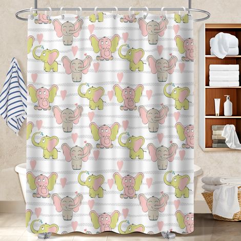 Rideau de douche imperméable en polyester 180x180 fluide séparation douche pour salle de bain (1/5)