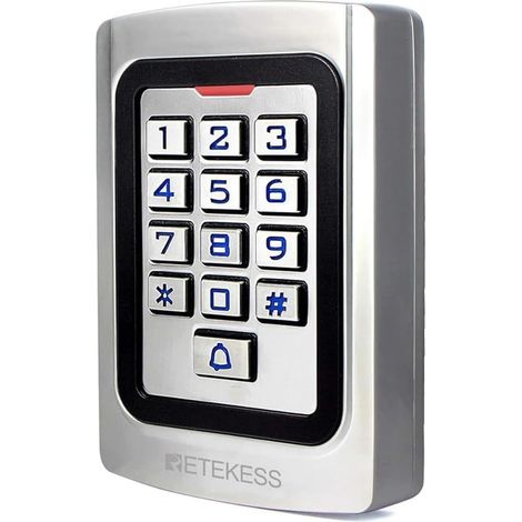 1 Clavier à Code Métal IP68 RFID 125KHz Étanche Wiegand 26 Rétro-Éclairé pour Porte Extérieure