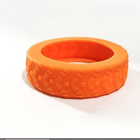 Lot de 8 protections de roues de valise en silicone, silencieuses, antidérapantes, anti-chute, compatibles avec les valises et les chaises de bureau, orange (1/4)
