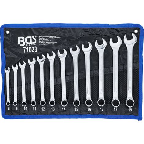 BGS Maul-Ringschlüssel-Satz 71023, SW 8 - 19 mm, 12-tlg. (1/10)