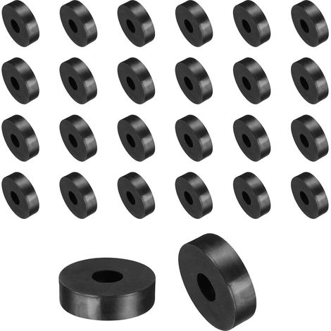36pcs Entretoises en Caoutchouc Rondes Anti-Vibration,Rondelle Plate Grommets Amortisseur pour Connexions Électriques Réparation Automobiles Voiture, 18x6x5mm (OD x ID x Hauteur) (1/5)