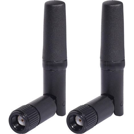 Small WiFi Antenna 2-Pack Dual Band 2.4GHz 5.8GHz RP SMA Antenna for PC Desktop Computer PCIe Card Router WLAN Wireless Backup Camera (1/5)