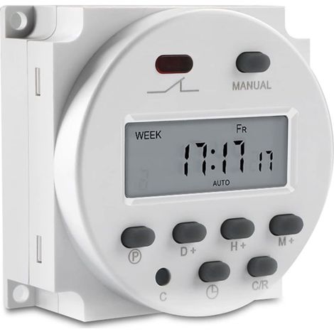 Minuterie LCD numérique programmable CN101A DC 12V - Contrle de relais de cycle d'alimentation (1/5)