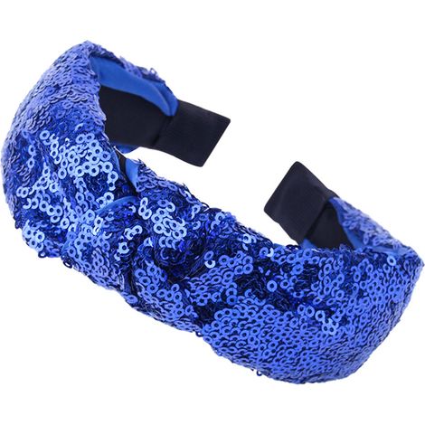 Headband - Sequin - Elastic - Boho Knot Design - For Adult Women - 12 Colors Available - 1 Piece (1/5)