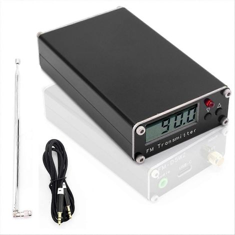 0,5-W-Frequenzmodulationssender, 76–108 MHz, 500-mW-Stereosender, USB Typ-C, 2 km Reichweite (1/5)