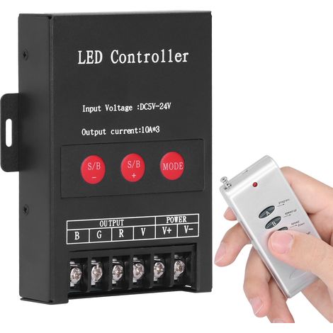 360W DC5-24V RGB-LED-Controller für Lichtstreifen, einstellbare Helligkeit und Geschwindigkeit, Farbmodul (1/5)