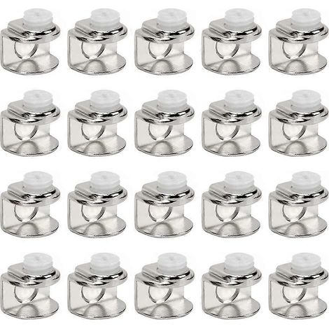 Lot de 20 pinces à verre, support d'étagère en verre, pinces réglables pour verre de 4 à 9 mm d'épaisseur. (1/5)