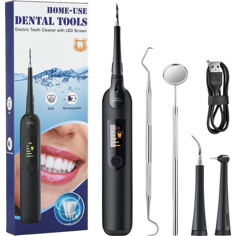 Kits Dentaires,Détartreur à dents domestique outil de soins dentaires électrique portable instrument de beauté dentaire (1/5)