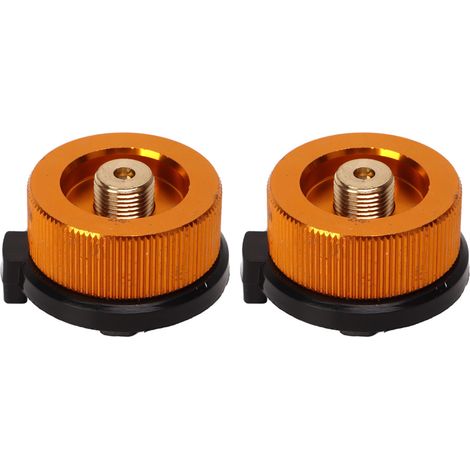 2 adaptateurs pour cartouche de gaz butane pour réchaud extérieur, avec valve de remplissage. (1/5)
