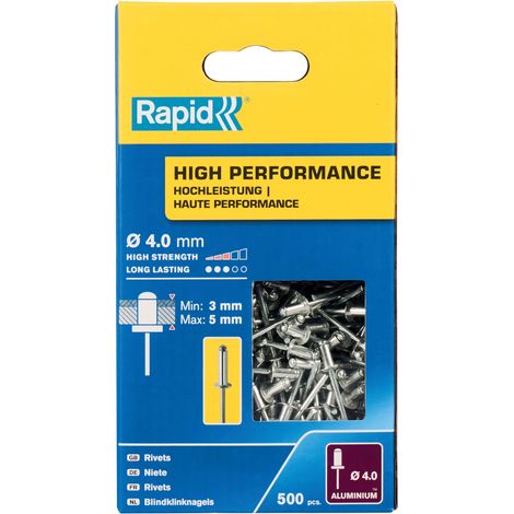 High-Performance Aluminum Rivet Box with 500 Rivets (Ø4x8mm) – Versatile Closure, Rapid Model 5001432
