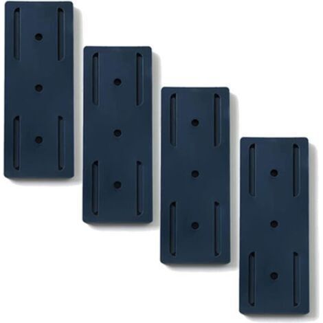 [JAMAIS UTILISÉ] Support de prise de bureau auto-adhésif, protection contre les surtensions pour la gestion des câbles sans perçage (lot de 4, bleu) (1/4)