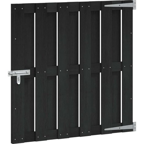 vidaXL Cancello da giardino 100 x 100 cm WPC e Alluminio Nero